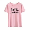 T-shirt dam med tryck B368 1