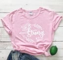 T-shirt dam med tryck B395 4