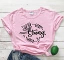 T-shirt dam med tryck B395 8