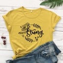 T-shirt dam med tryck B395 10