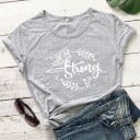 T-shirt dam med tryck B395 17