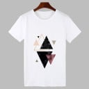 Vit T-shirt för kvinnor med tryck B193 1