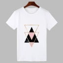 Vit T-shirt för kvinnor med tryck B193 3