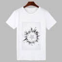 Vit T-shirt för kvinnor med tryck B193 4