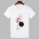 Vit T-shirt för kvinnor med tryck B193 5