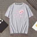 Dam T-shirt med blomtryck A1303 6