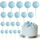 20er Set Tortendekorationen Bunte Kugeln Schaumstoffdeko für Geburtstage und Feiern Fröhliche Dekorationen für Süßigkeiten 8