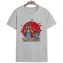 Dam T-shirt med mamma och dotter tryck 3