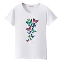 Dam T-shirt med fjärilstryck 1
