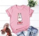 Dam T-shirt med fårtryck B383 7
