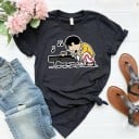 Dam T-shirt med pianotryck 3