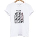 Dam T-shirt med tic-tac-toe tryck 1