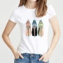Dam T-shirt med skotryck 3