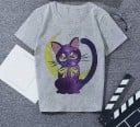 Grå T-shirt för kvinnor med tryck 4