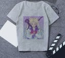 Grå T-shirt för kvinnor med tryck 5
