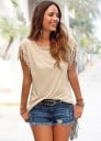 Dam t-shirt med fransar 2