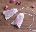Tomma tepåsar med dragsnöre 100 st För löste och egna örtblandningar Vit non-woven textil Mått 7 x 5 cm 10