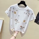 Dam T-shirt med broderi 1