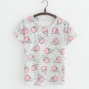 Dam T-shirt med glass J1799 2