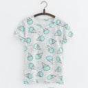 Dam T-shirt med glass J1799 3