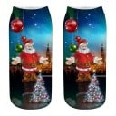 Dámské vánoční ponožky s 3D potiskem Santy 12