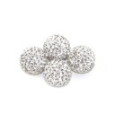 Ventilkåpor med stenar 4 st Glittrande runda kåpor för bilens däckventiler Plast ABS Inre diameter 8 mm Mått 1,6 x 1,8 cm 1