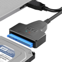 22-nastainen SATA 3 - USB 3.0 -sovitin 2,5 tuuman ulkoisille kiintolevyille ja SSD-levyille. Pikaliitäntäinen kiintolevy. Ulkoinen muunnin 2