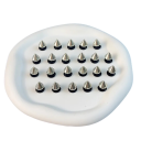 22 st dekorationsspikar för crocs spikiga nitar PVC silver set med dekorationer för skor stiligt tillbehör crocs skor framträdande metallisk design 2