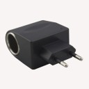 220 V AC to 12 V DC Cigarette Lighter Socket Adapter for powering car accessories from the electrical network Type C Plug Black finish 1