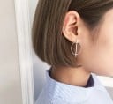 Boucles d'oreilles pendantes pour femmes en forme de cercle 1