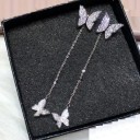 Boucles d'oreilles pendantes pour femmes en forme de papillon 1