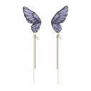 Boucles d'oreilles pendantes pour femmes en forme de papillons 4