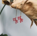 Pendientes colgantes de pez para mujer 3