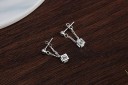 Pendientes colgantes de mujer con forma de cubo 3