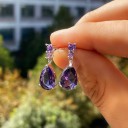Pendientes colgantes de mujer con cristales G853 2