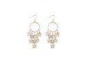 Boucles d'oreilles pendantes pour femmes avec des fleurs G1359 1