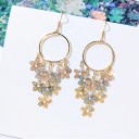 Boucles d'oreilles pendantes pour femmes avec des fleurs G1359 3