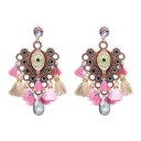 Boucles d'oreilles pendantes pour femmes avec frange G1411 2