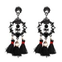 Boucles d'oreilles pendantes pour femmes avec frange G1411 4