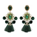 Boucles d'oreilles pendantes pour femmes avec frange G1411 8