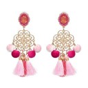 Boucles d'oreilles pendantes pour femmes avec frange G1411 11
