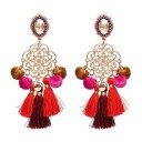 Boucles d'oreilles pendantes pour femmes avec frange G1411 12