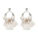 Boucles d'oreilles pendantes pour femmes avec frange G1411 13