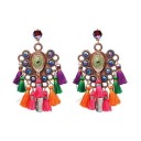 Boucles d'oreilles pendantes pour femmes avec frange G1411 16