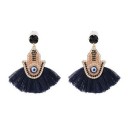Boucles d'oreilles pendantes pour femmes avec frange G1411 19