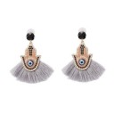 Boucles d'oreilles pendantes pour femmes avec frange G1411 21