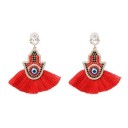 Boucles d'oreilles pendantes pour femmes avec frange G1411 22