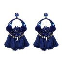 Boucles d'oreilles pendantes pour femmes avec frange G1411 25