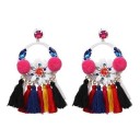 Boucles d'oreilles pendantes pour femmes avec frange G1411 26
