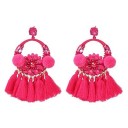 Boucles d'oreilles pendantes pour femmes avec frange G1411 27